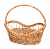 Cos cadou din rachita model barcuta 40 cm