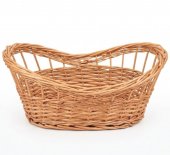 Cos cadou din rachita model barcuta 40 cm