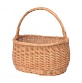Cos din rachita pentru cadouri si aranjamente, 35x22x20/35 cm
