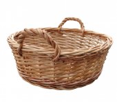 Cos din rachita rotund cu 2 manere, 35 cm