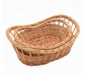 Cos mare cadou din rachita model barcuta 45 cm XL