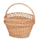 Cos oval dantelat pentru picnic si cumparaturi