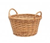 Cos rachita rotund cu manere, 20x15x10cm