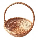 Cos rotund elegant din rachita cu maner 30 cm, M