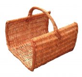 Cos rustic din rachita pentru lemne 45x35x35 cm