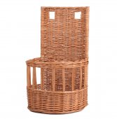 Cos display de perete din rachita pentru expunere produse, 30x30x60 cm
