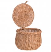Cosulet decorativ din rachita cu capac