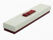 Cutie bijuterii bratari Soft touch cu fundita, 23x5x3 cm