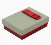 Cutie bijuterii Soft touch cu fundita 5x8x3 cm