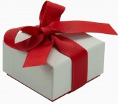 Cutie bijuterii Soft Touch cu ribbon, 6x6x4 cm