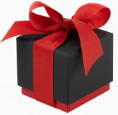 Cutie bijuterii Soft Touch cu ribbon, 7x7x7 cm