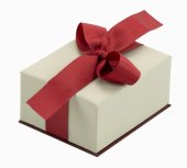 Cutie bijuterii verighete Soft Touch cu ribbon, 7x9x4.5 cm
