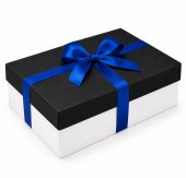 Cutie cadou Alb/Negru 40x25x10cm