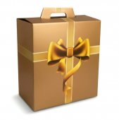 Cutie cadou cu maner 28x20x35cm, Golden Auriu
