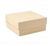 Cutii cadou patrate Crem, 15.5x15.5x7cm