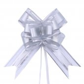 Funda cadou organza mare, Argintiu, 16cm