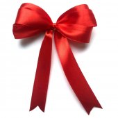 Fundite panglica satin, bucle triple, 10x11cm, diverse culori
