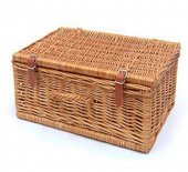 Ladita cu capac din rachita, Natur, 44x28x20cm