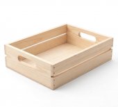 Ladita din Lemn cu Manere Integrate, 30x20x10 cm
