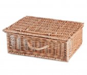 Ladita din rachita naturala cu capac, 35x25x12 cm