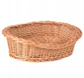 Pat oval din rachita pentru caini 80x60 cm 