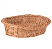 Pat oval din rachita pentru pisici si caini mici 60x45 cm 