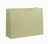 Punga cadou orizontala, Crem-Light green, XL 57x40x20cm