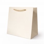 Punga cadou premium Crem 17x17x11 cm, carton Soft Touch 225 g/mp