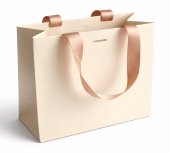 Punga cadou Lux Crem 20x17x9 cm, carton plastifiat 250 g/mp Soft Touch