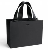 Punga cadou Lux Neagra 20x25x11 cm, carton plastifiat 250 g/mp Soft Touch