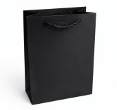 Pungi cadou Soft Touch Velvet Premium, Negru 18x23x10 cm
