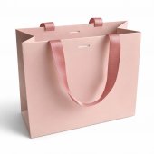 Punga cadou Lux Roz Pudra 20x17x9 cm, carton plastifiat 250 g/mp Soft Touch