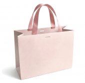Punga cadou Lux Roz Pudra 20x25x11 cm, carton plastifiat 250 g/mp Soft Touch