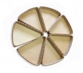 Set Expozitional din Rachita cu 7 Tavi si Baza din Placaj - Diametru 65 cm
