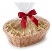 Set Cos Cadou din Rachita cu Accesorii pentru Ambalare, 30x20x10 cm