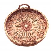 Tava rotunda din rachita cu manere, 35x6 cm