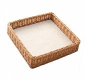 Tava patrata din rachita cu baza din placaj 30x30x5 cm